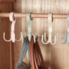 Rotatable 4-Hook Multi-Purpose Organizer Hook