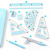 8-Piece Geometry Math Drawing Set with Compass & Ruler Kit