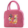 Insulated Canvas Lunch Bag with Butterfly Letter Pattern