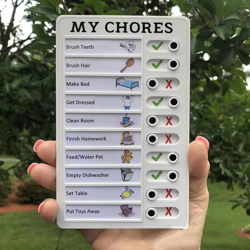 Reusable Kids Chore Chart with Daily Task Checklist