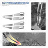 Safety precautions for use of a professional 2-in-1 plastic welding kit with hot stapler tool.