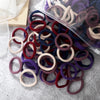 50-Pack Solid Color Elastic Hair Ties for Women & Girls