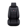 Black universal PU leather car seat cover for a single front seat protector.