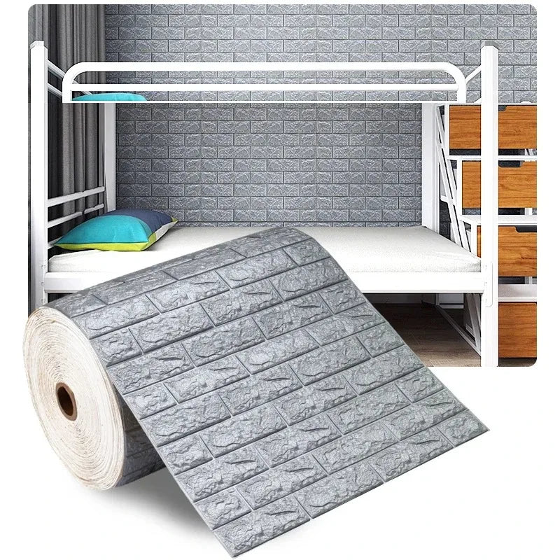 3D Self-Adhesive Brick Wall Panels