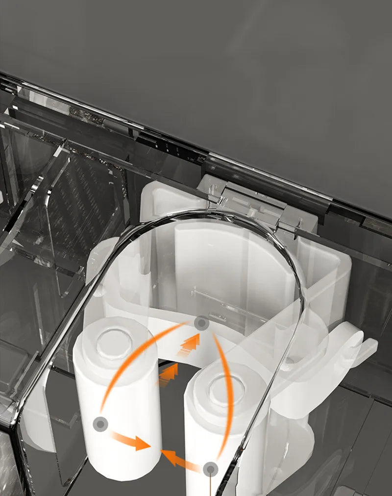 Wall-Mounted Mop and Broom Holder with Adhesive Mount