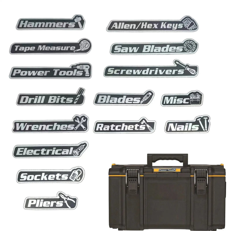 Étiquettes Magnétiques Réutilisables pour Outils (Lot de 15)