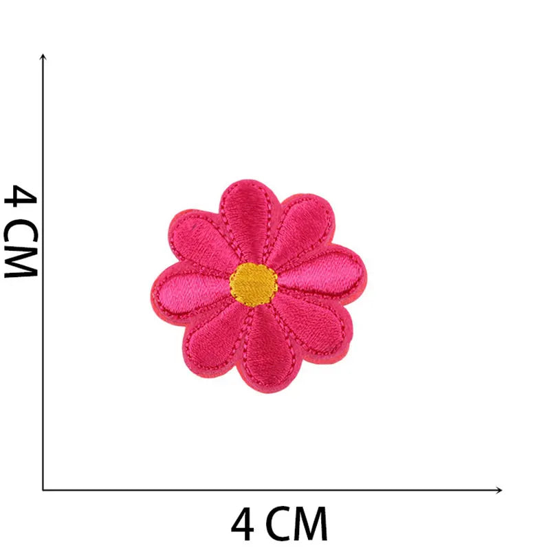 Embroidered Flower Iron-On Patches Set for Clothing & Accessories