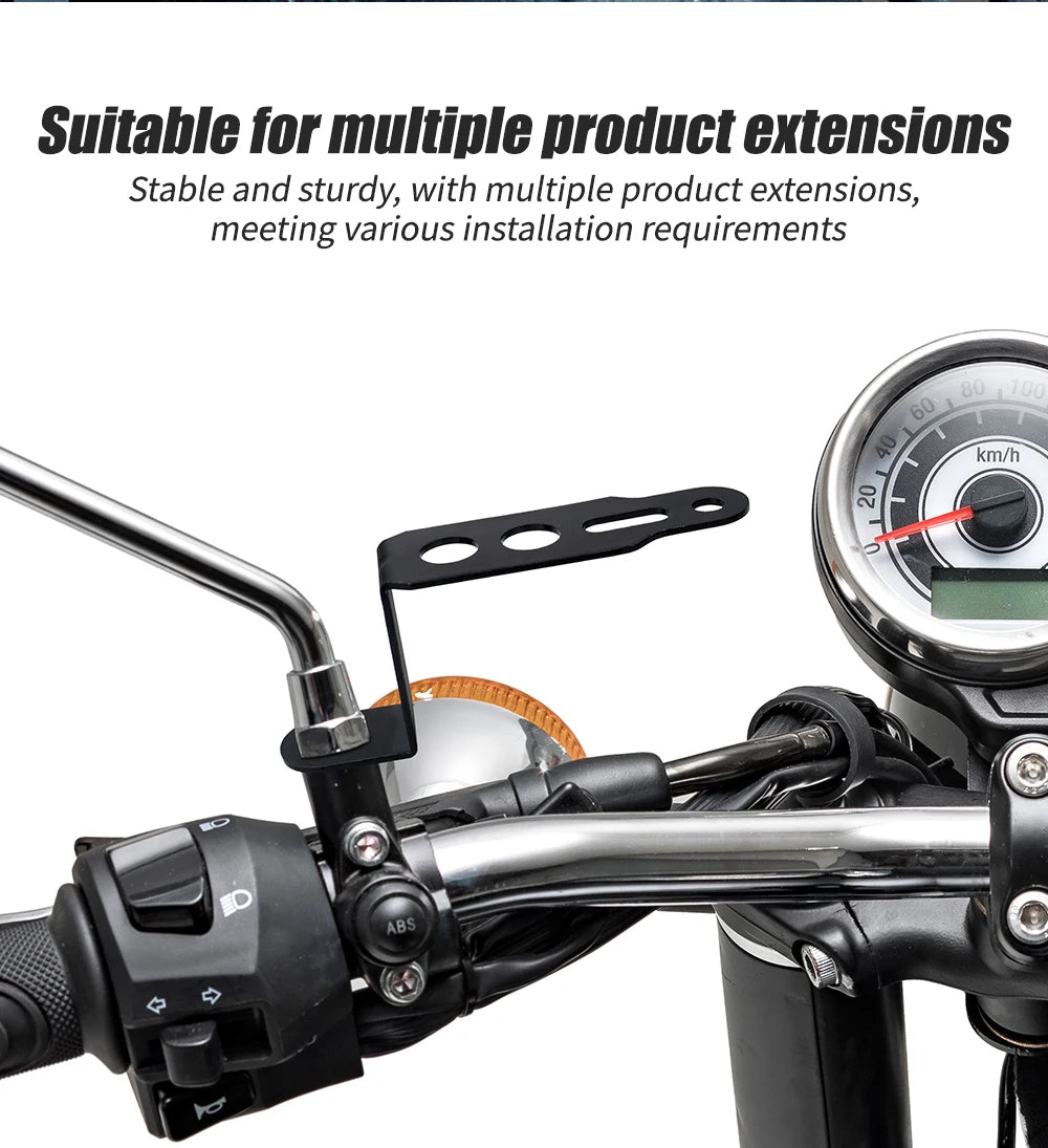 Motorcycle Z-Shaped Mirror Bracket for LED Light Mounting