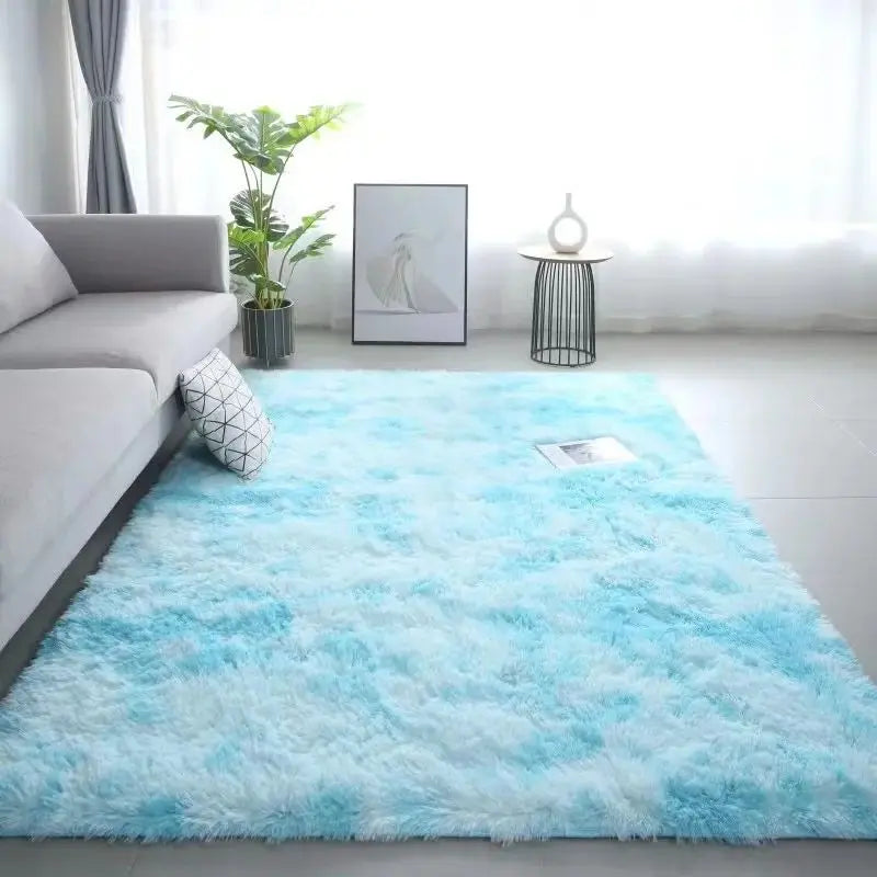 Soft Tie-Dye Leaf Print Non-Slip Area Rug