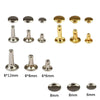 Metal Double Cap Rivets with Setting Tool Kit for Leathercraft & Repairs