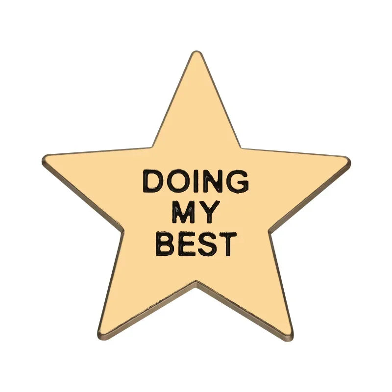 Fun Meteor Enamel Pin with Star Design