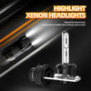 A close-up view of a high purity xenon headlight bulb and its housing.