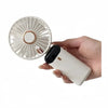 Compact USB Rechargeable Fan with Digital Display & Aroma Diffuser