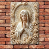 Vintage Aluminum Wall Art – Our Lady of Guadalupe Retro Sign