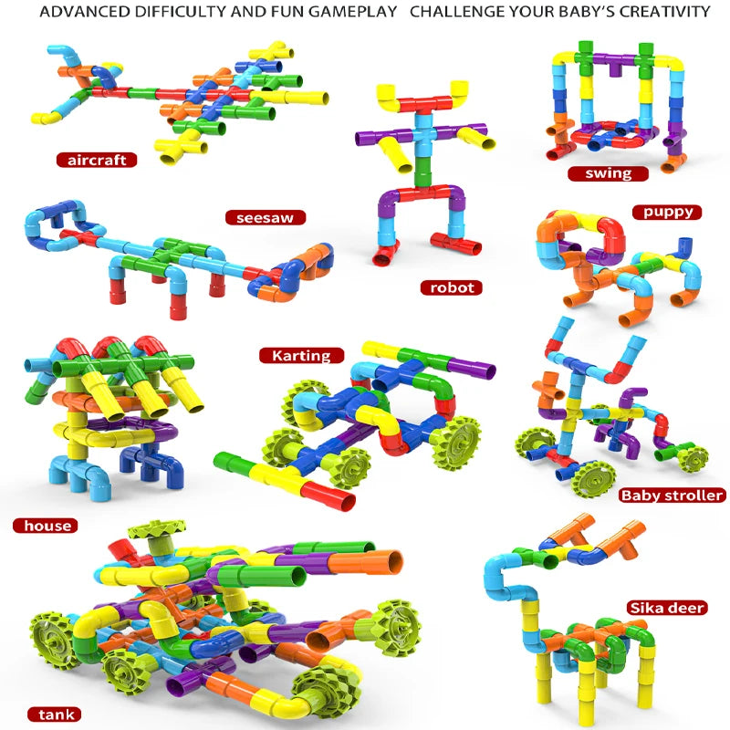 Set de Bloques de Construcción para Tuberías Creativas