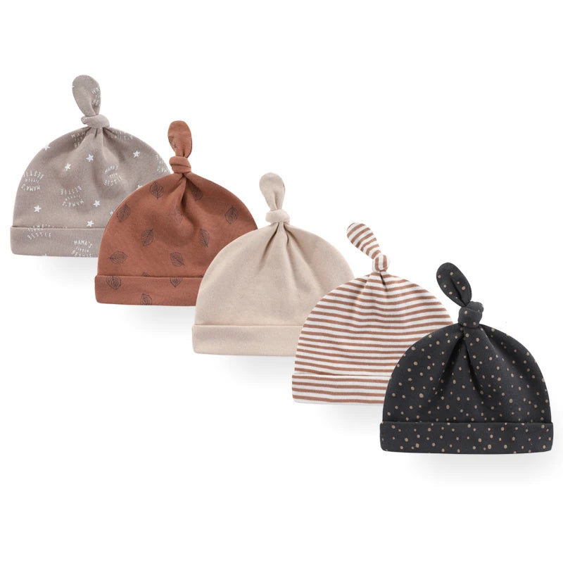 Soft Cotton Baby Hats for Newborns & Infants (0-6 Months)