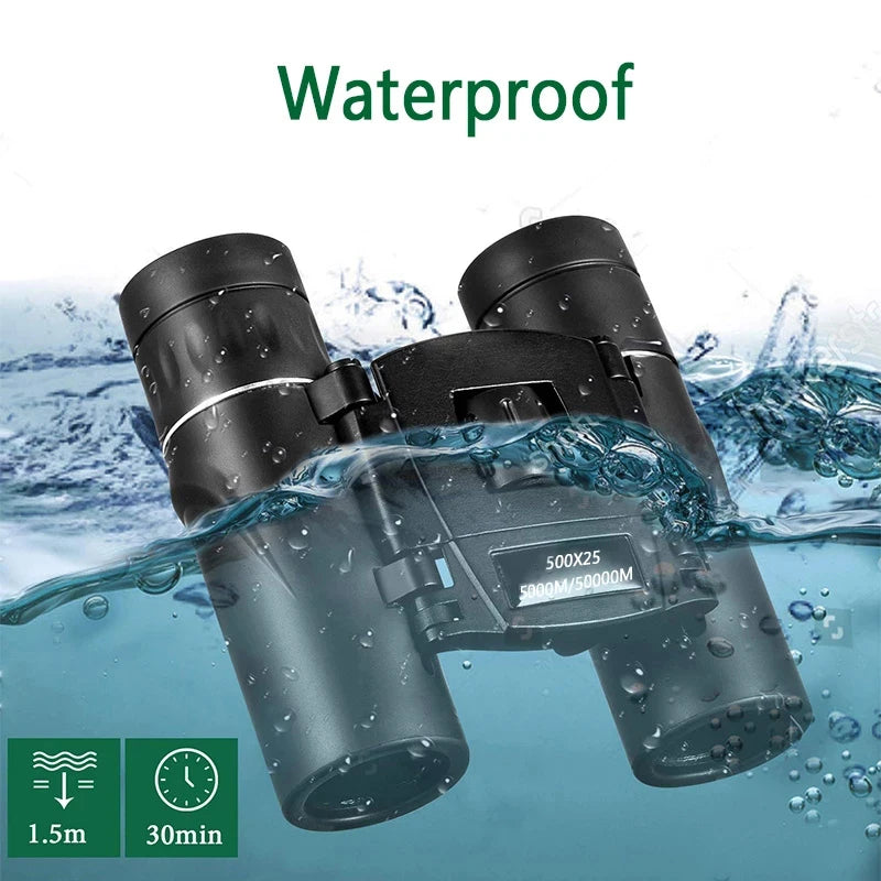 Compact 500x25mm Waterproof Binoculars with BAK4 Prism