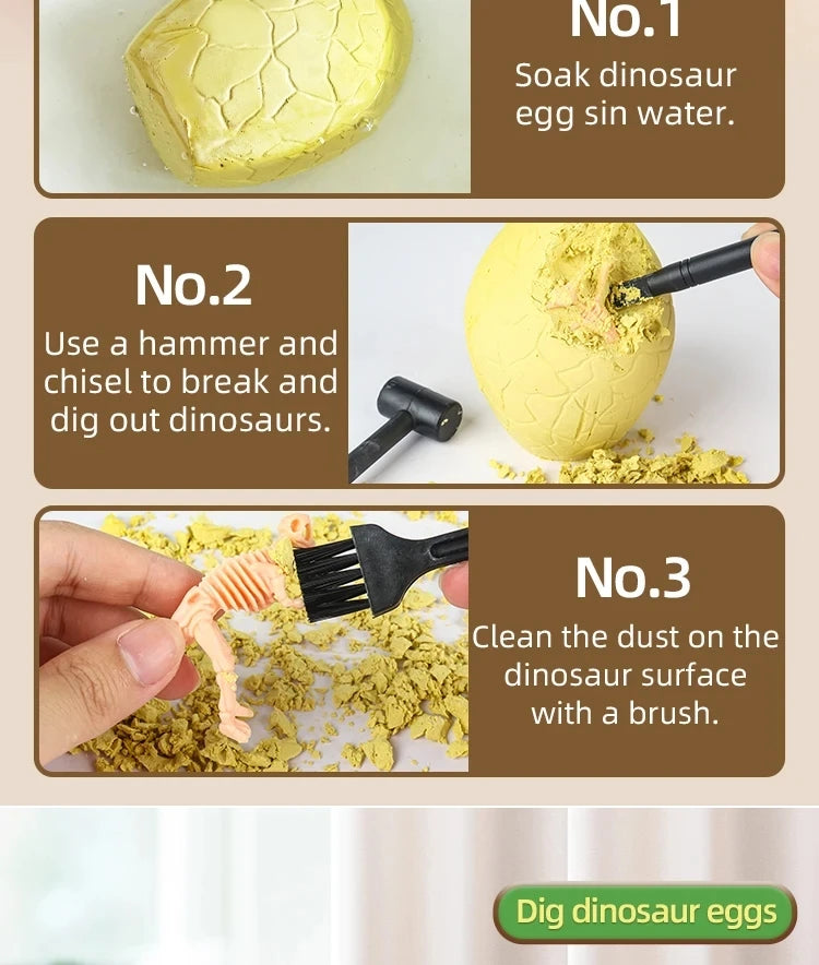 Dinosaur Fossil Dig Kit for Kids - Excavation Science Set