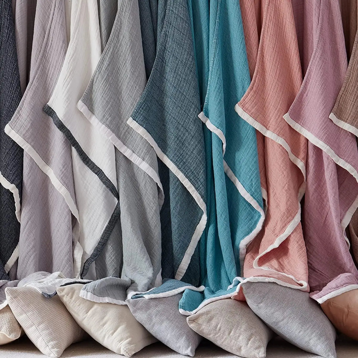 Breathable 4-Layer Cotton Muslin Blanket — Lightweight & Soft for All Seasons