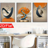 Abstract Framed Canvas Wall Art – Modern Light Luxury Decor