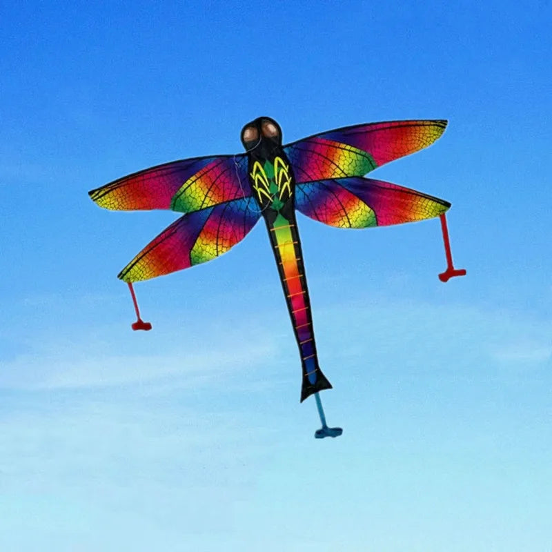 Colorful Rainbow Nylon Kites with 100m Line