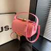 Classic Retro Crossbody Shoulder Bag with Textured Flap