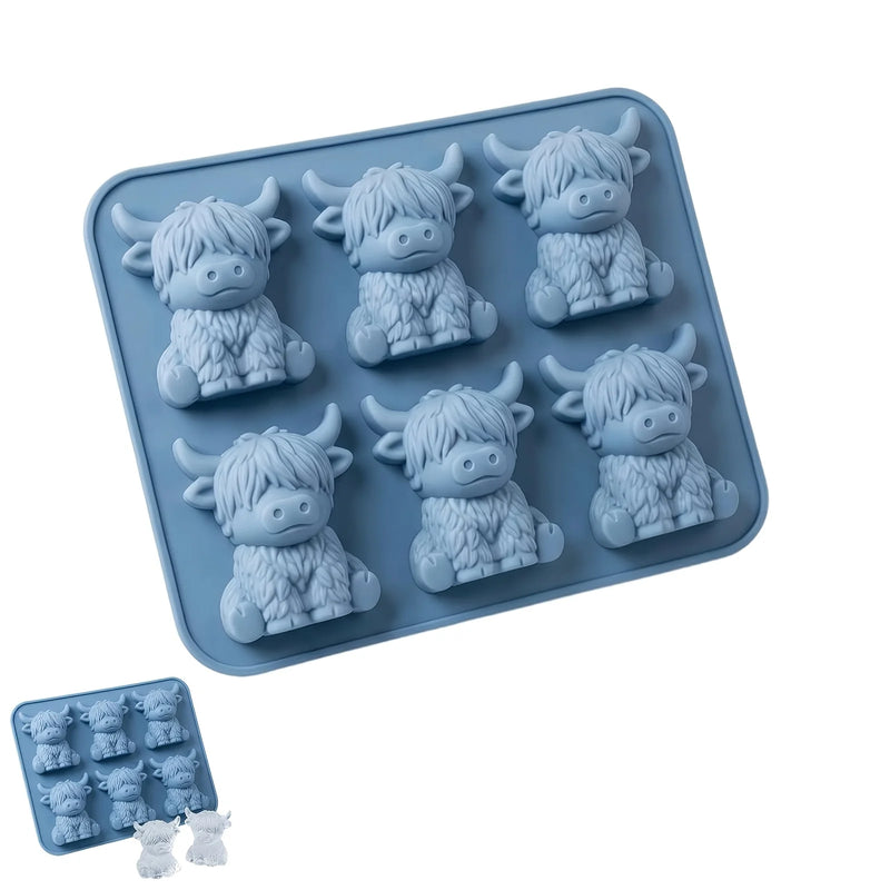 Mini Highland Cow Silicone Ice Cube Mold