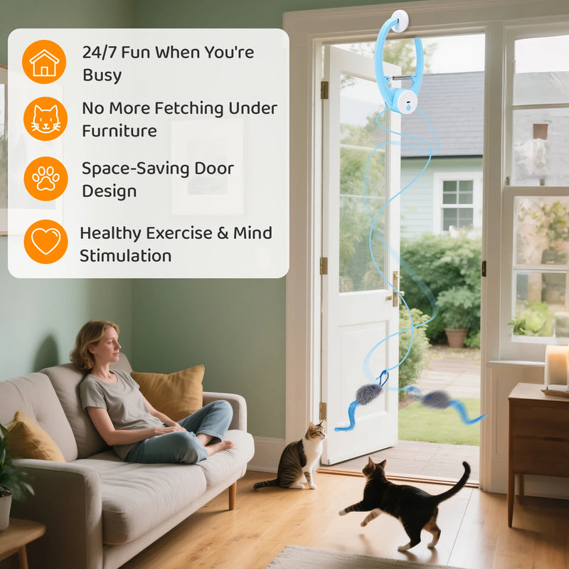 Automatic Fluttering Cat Toy with USB Rechargeable Battery