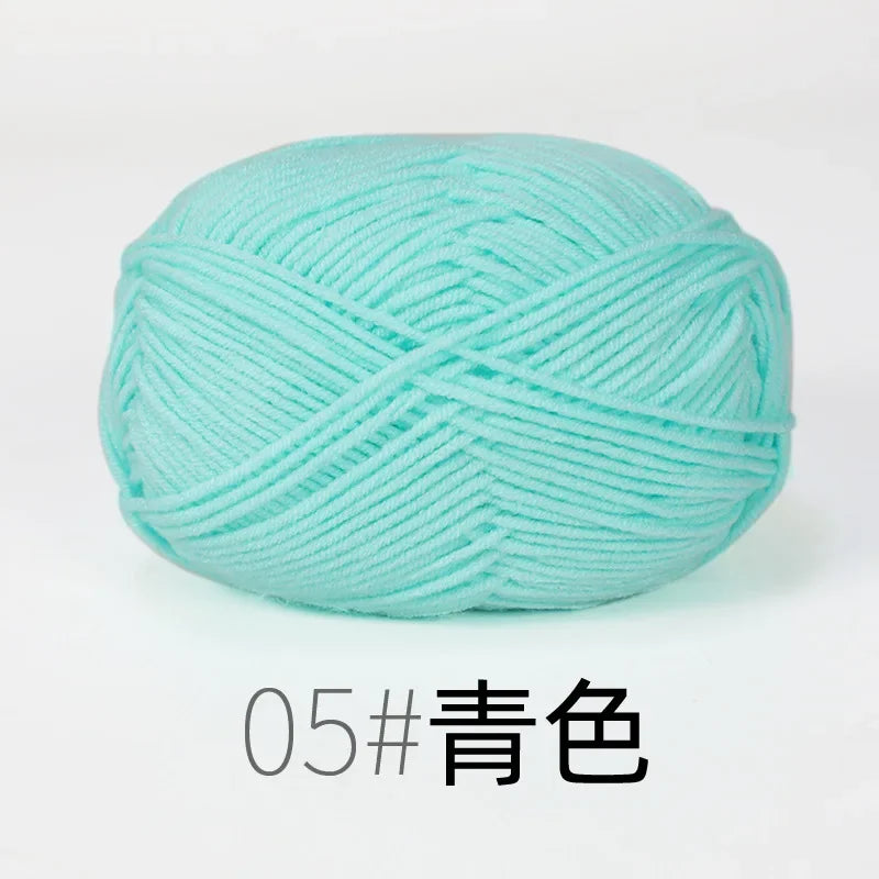 4-Ply Soft Cotton Blend Yarn for Knitting and Crochet