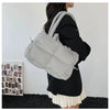 Quilted Puffer Tote Bag with Adjustable Strap