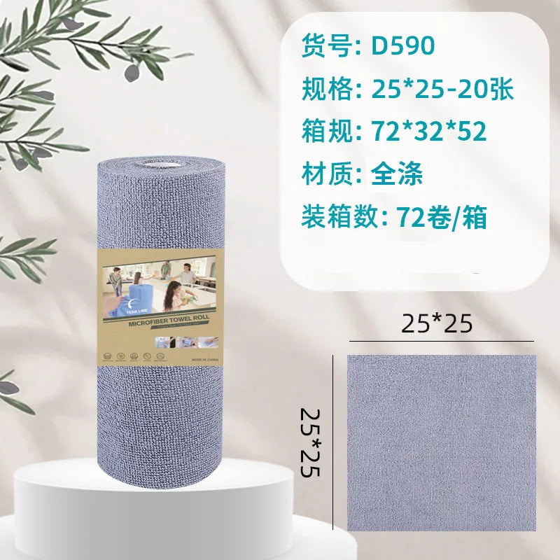 Reusable Microfiber Cleaning Wipes – 20 Sheet Roll