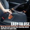 Universal Car Anti-Theft Steering Wheel Lock with Braided Steel Cable