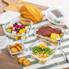 8-Piece Borosilicate Glass Food Storage Set with Leak-Proof Lids
