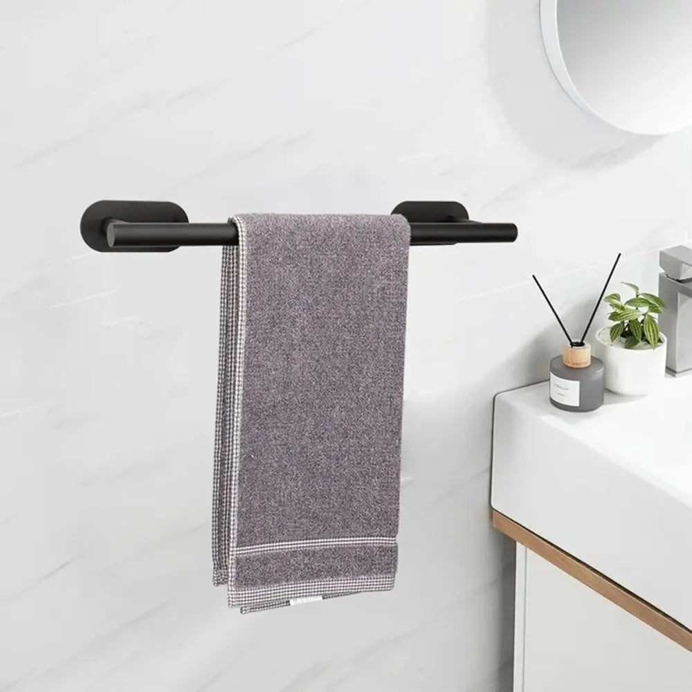 Adhesive Stainless Steel Towel Bar - No Drill Wall Mount