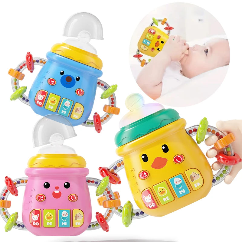 Baby Musical Feeding Bottle Pacifier Rattle Toy