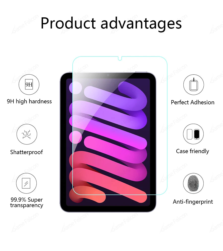 Ultra-Clear Tempered Glass Screen Protector for iPad