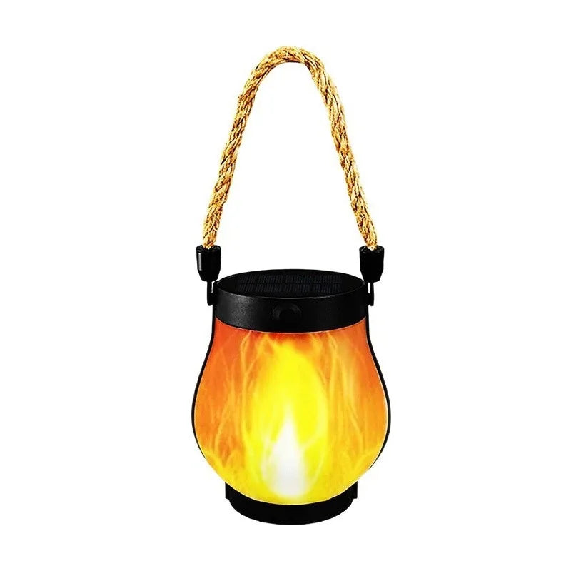 Solar-Powered Flame Lantern