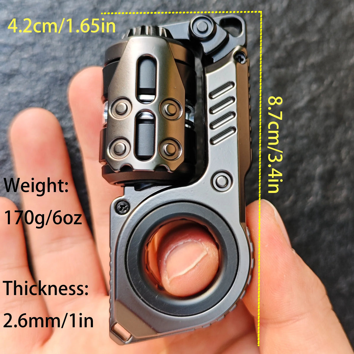 Precision Metal Fidget Slider with Ratchet Mechanism