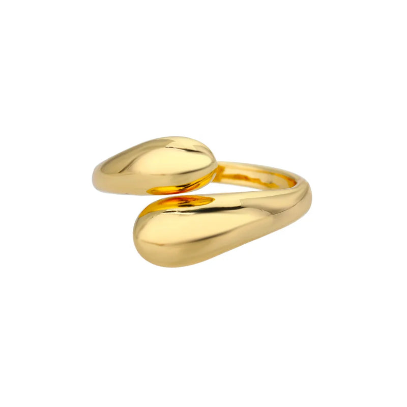 Waterproof Stainless Steel Ring with 18k Gold Plating