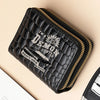 Premium PU Leather Compact Wallet with Double Zipper and Coin Pocket