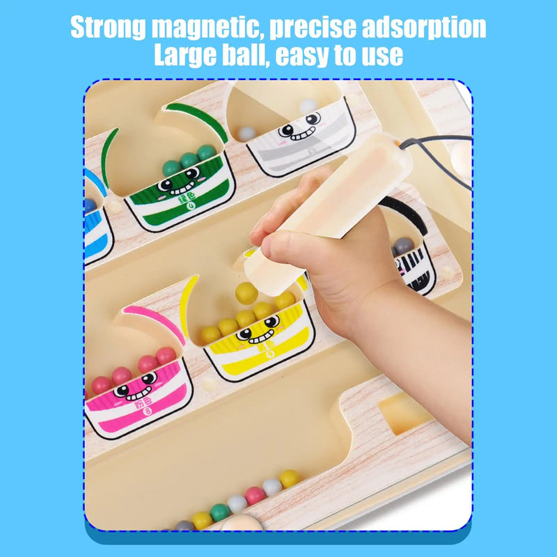 Magnetic Color & Number Maze Activity Board