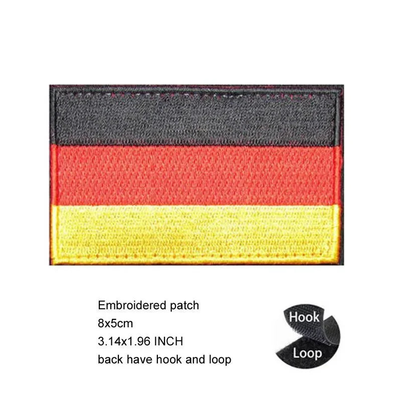 Luminous Reflective German Eagle Patch with Hook-and-Loop Backing