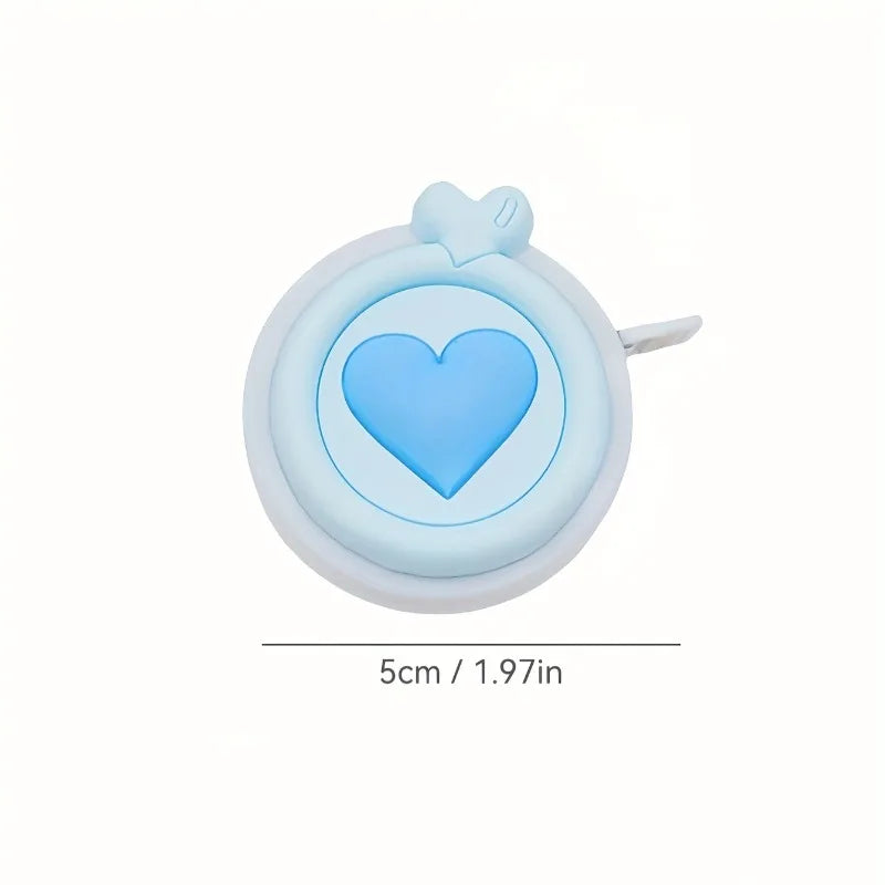 Pastel Heart-Shaped Retractable Tape Measure