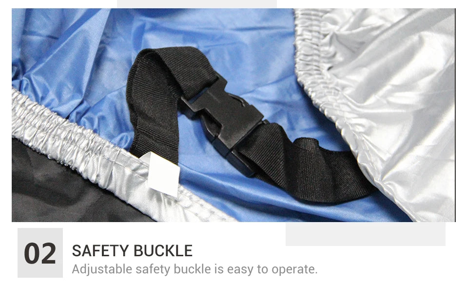 All-Season Waterproof Motorcycle Cover with Storage Bag