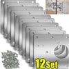 Stainless Steel Hinge Repair Plate Set for Cabinet Doors