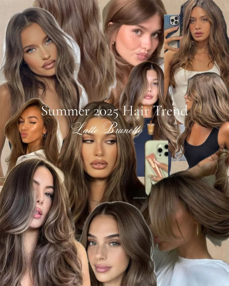 Glueless Body Wave Lace Front Wig with Brown Highlights