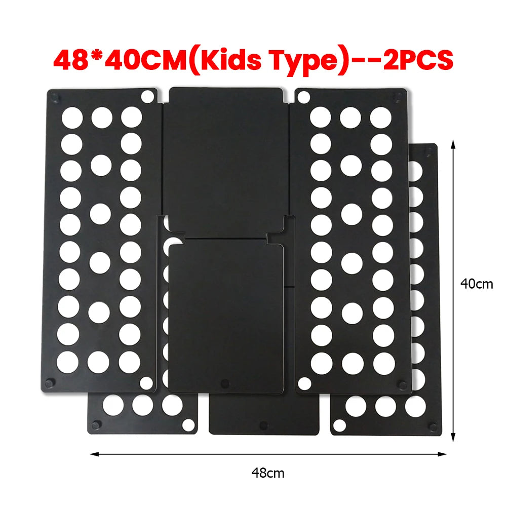 Two black clothes folding boards, 48x40cm each, designed for kids.