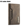 Vintage Leather Trifold Wallet with Magnetic Closure