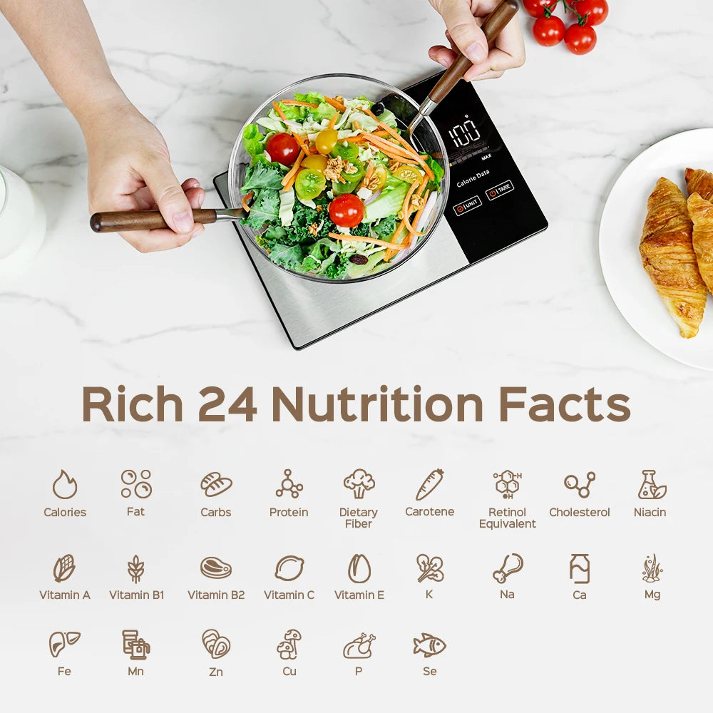 Smart Nutrition Kitchen Scale with Bluetooth App