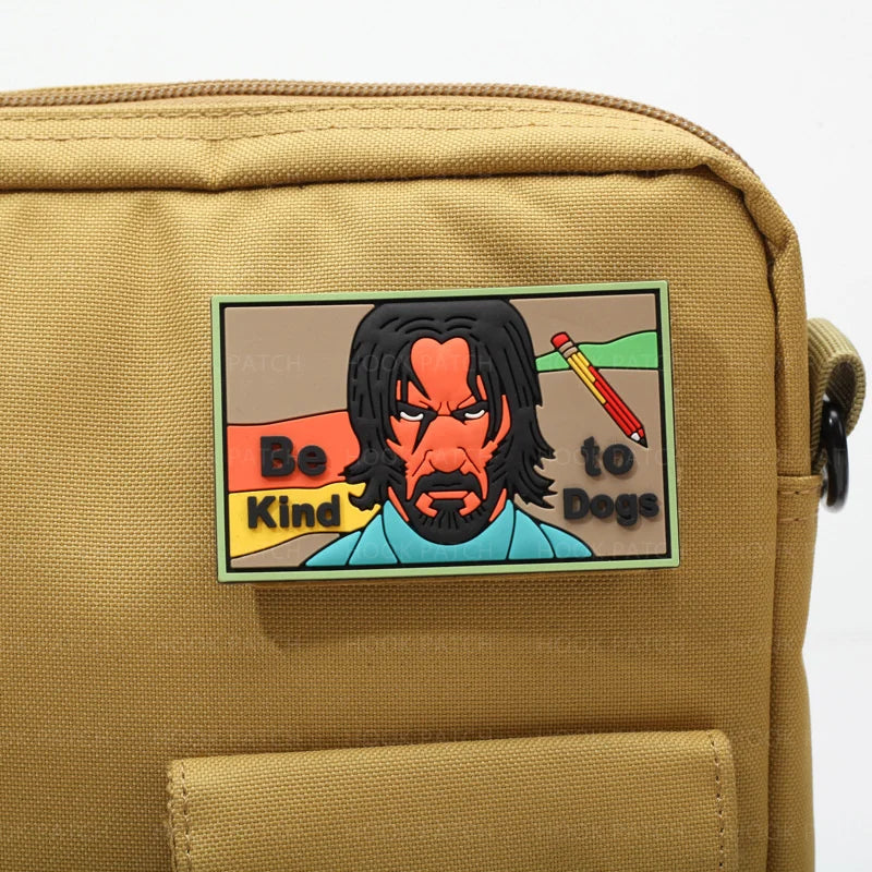 Glow-in-the-Dark Tactical Patch with Dog Motif